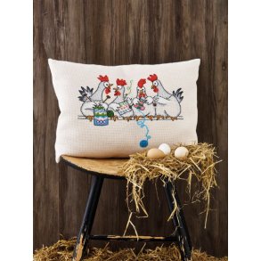 Broderipakning - Pude - Hnsesnak