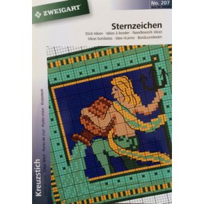 Mnsterhfte - Stjernetegn med dyr og mennesker og krystaller