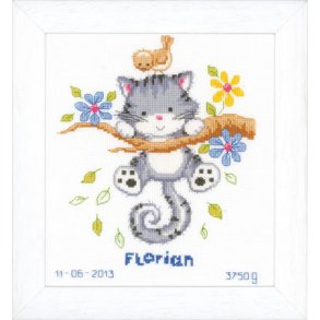 Broderipakning - v�gbillede - Katten Florian