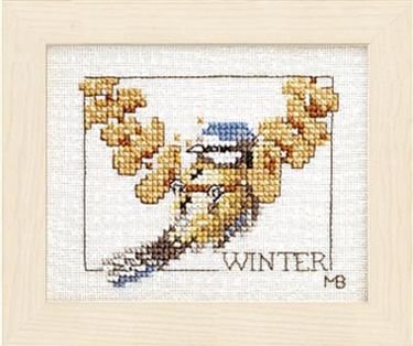 Broderipakning - De 4 rstider i 4 sm billeder