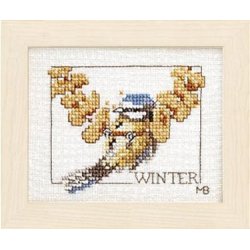 Broderipakning - De 4 rstider i 4 sm billeder