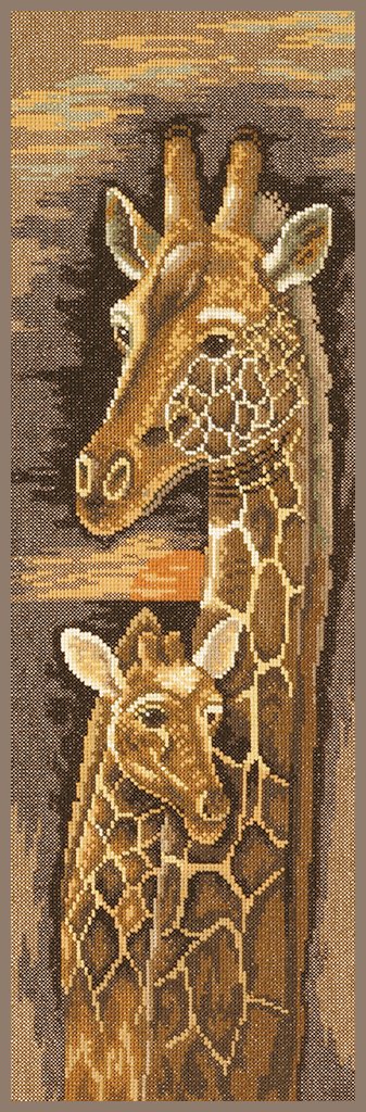Broderipakning - Billede - Giraf og unge