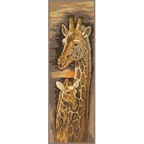 Broderipakning - Billede - Giraf og unge