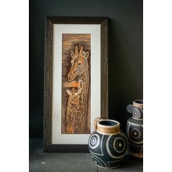 Broderipakning - Billede - Giraf og unge