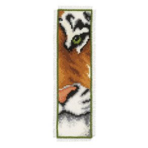 Broderi pakning - Bogmrke med tiger