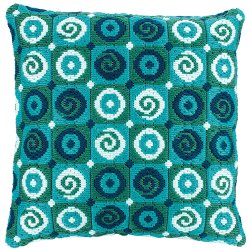 Broderipakning - pude - Swirls