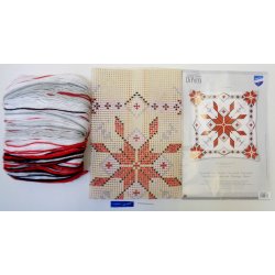 Broderipakning - pude - Snow cristal I