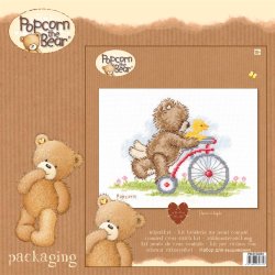 Broderipakning - Billede - Popcorn p cykel