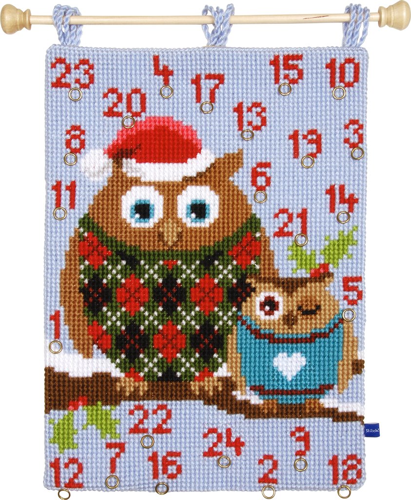 Broderipakning - Adventkalender - Juleugler