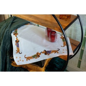 Broderi pakning - dug - Gravhunde