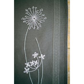 Broderi pakning - bordlber - Hvide blomster