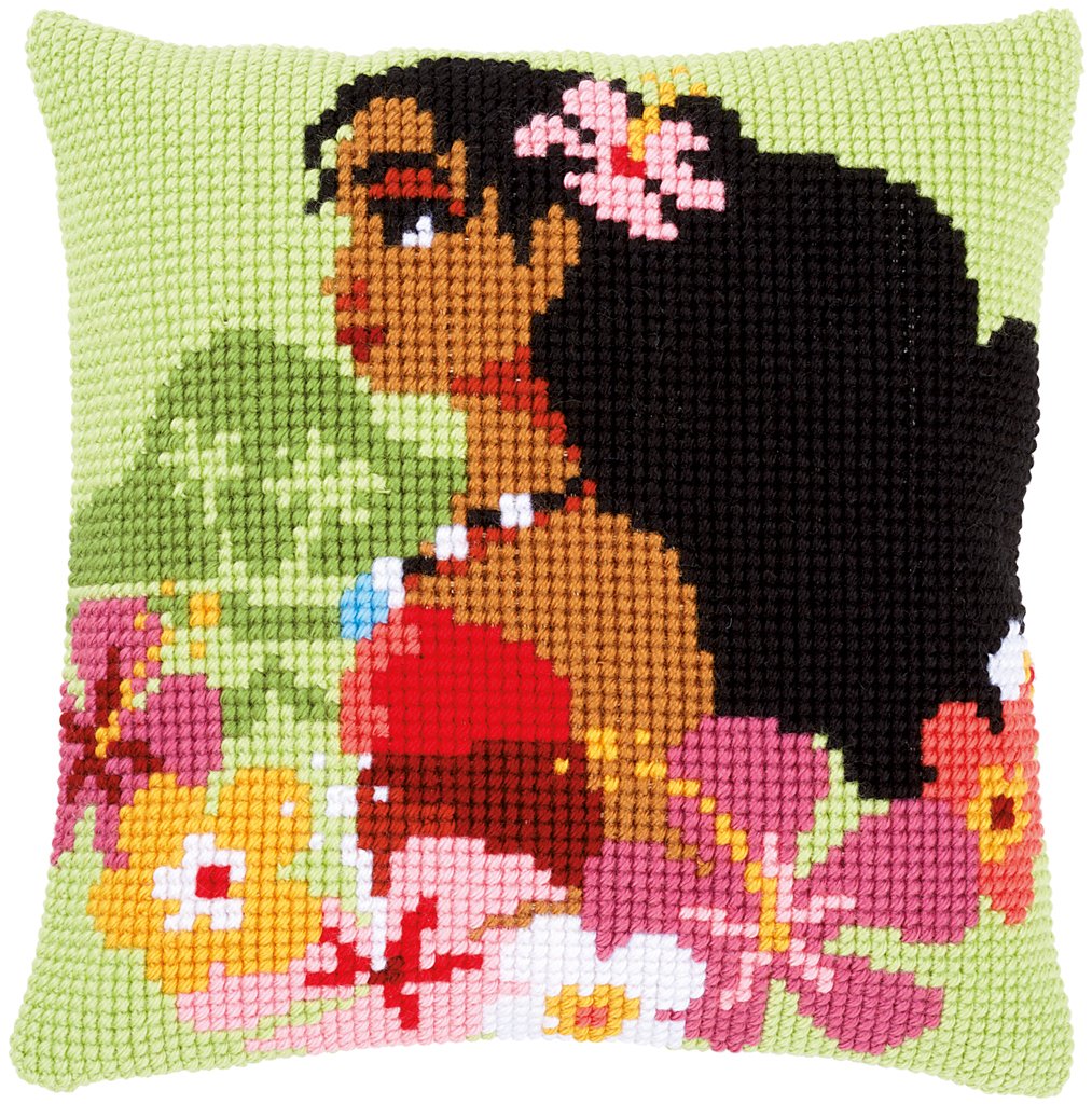 Broderipakning - stramaj pude - Disney - Moana Island Girl