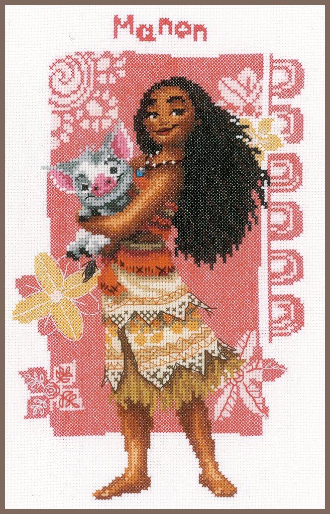 Broderipakning - Billede - Disney Vaiana - Moana og Pua