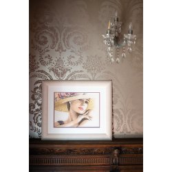 Broderipakning - Billede - Lady med hat