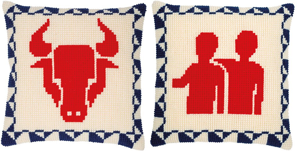 Broderipakning - Stjernetegn - 12 forskellige