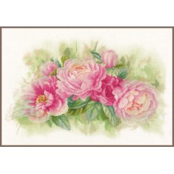 Broderipakning - Billede - Buket af poner