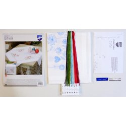 Broderi pakning - bordlber / ptegnet - Blomster p rkke