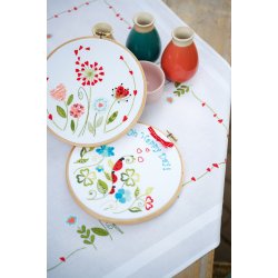 Broderi pakning - ptegnet - Hjerteblomst II