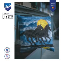 Broderipakning - pude - Heste i fuldmne