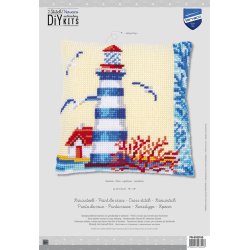 Broderipakning - stramaj pude - Fyrtrn med mger