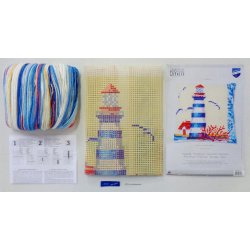 Broderipakning - stramaj pude - Fyrtrn med mger