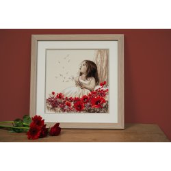 Broderipakning - Pige i valmue mark - Tidl. Secret Stitch Along 2019/2