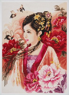 Diamond Painting kit - Asiasisk dame i pink
