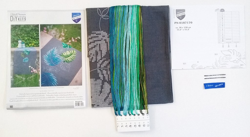 Broderi pakning - bordlber - Botaniske blade