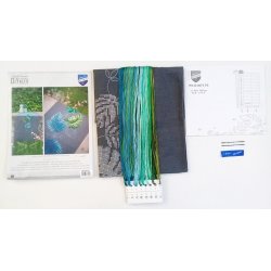 Broderi pakning - bordlber - Botaniske blade