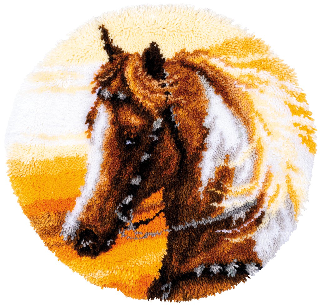 Broderipakning - Rya tæppe - Western hest