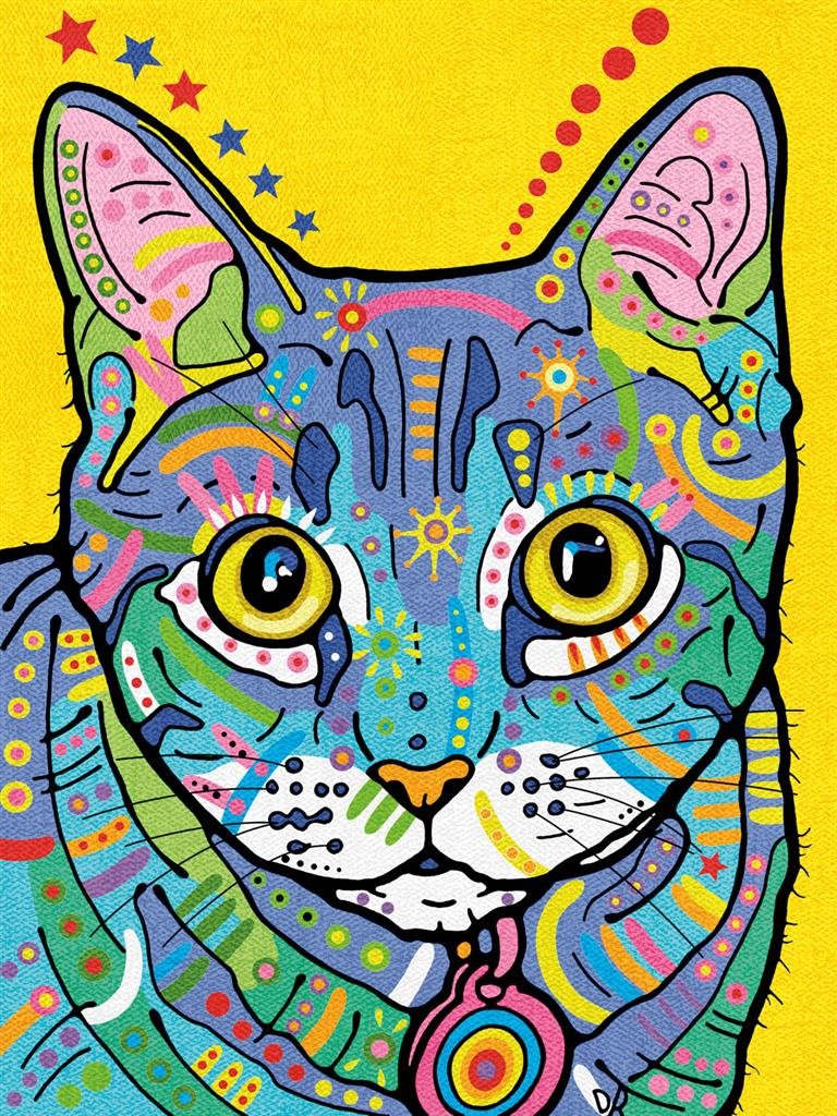 Farveblyant kit - Farvestrlende kat