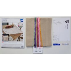 Broderi pakning - ptegnet bordlber eller dug - Forrsblomster