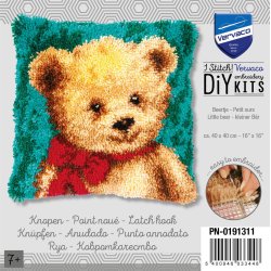 Broderipakning - Rya pude - Bamse