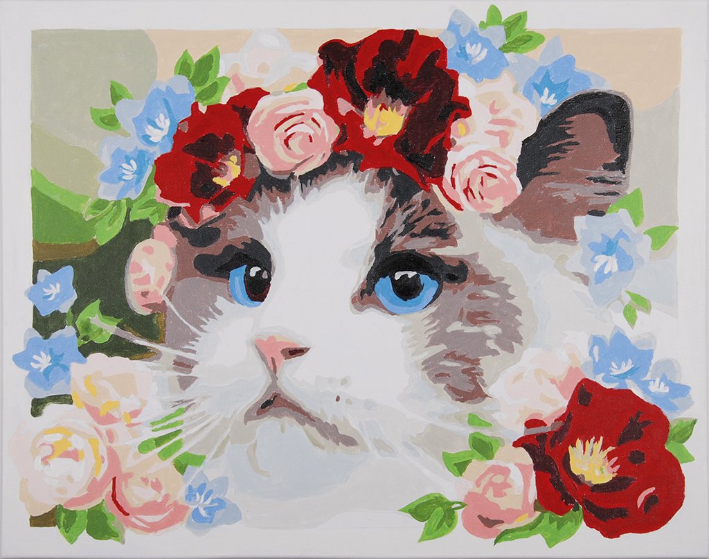 Broderipakning - Ragdoll med blomsterkrans - Tidl. Secret Stitch Along 2021/1