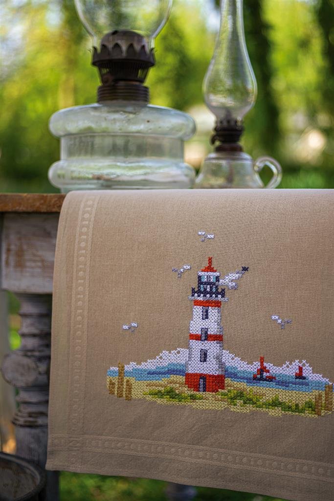 Broderi pakning - bordlber / ptegnet - Fyrtrn