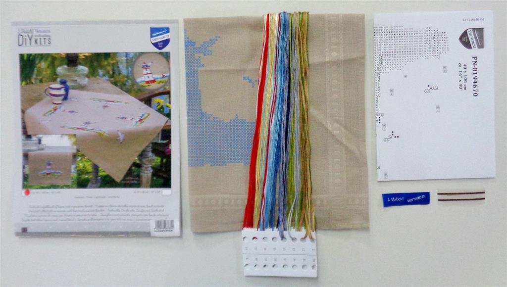 Broderi pakning - bordlber / ptegnet - Fyrtrn