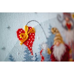 Broderipakning - Secret Stitch Along 2021/2 Julebillede Christmas meeting