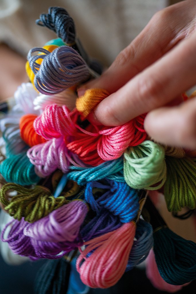 Starter kit - Christmas - inkl. garn, nle, tush, stof, syringe og gratis mnstre