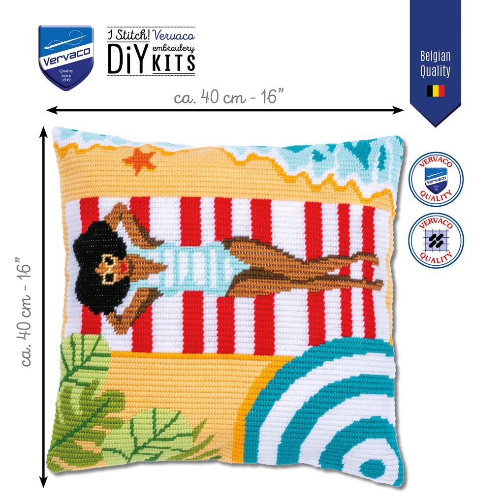 Broderipakning - Pude - Sommer II