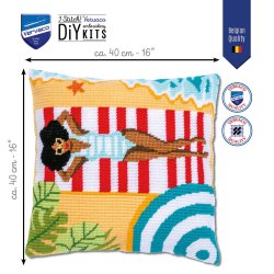 Broderipakning - Pude - Sommer II