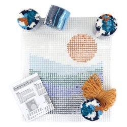 Rya - knyttet vgophng - Sol over hav