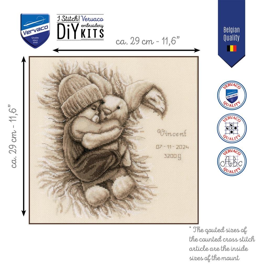 Broderipakning - Dbsminde - Baby med krammekanin