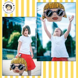 Broderipakning - pude - Sjov hoved-pude...