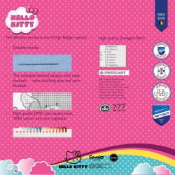 Broderipakning - dbsminde - Hello Kitty - Maud Grnne blomster