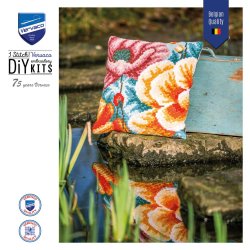 Broderipakning - Pude - Store valmuer