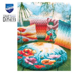 Broderipakning - Pude - Store valmuer