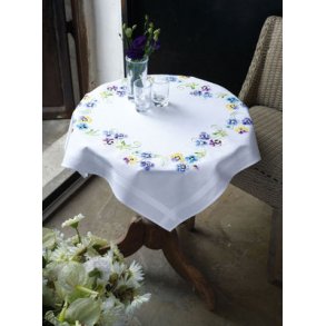 Broderipakning dug - Smukke stemorblomster