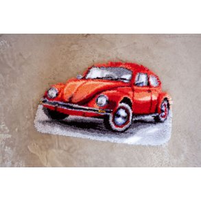 Rya tppe - Rd folkevogn bobbel