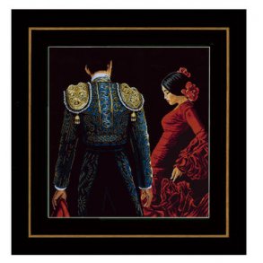 Broderipakning - Dansende tyrefgterpar