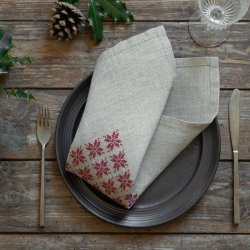 Broderipakning - Serviet / dug - Stjerneserviet rd